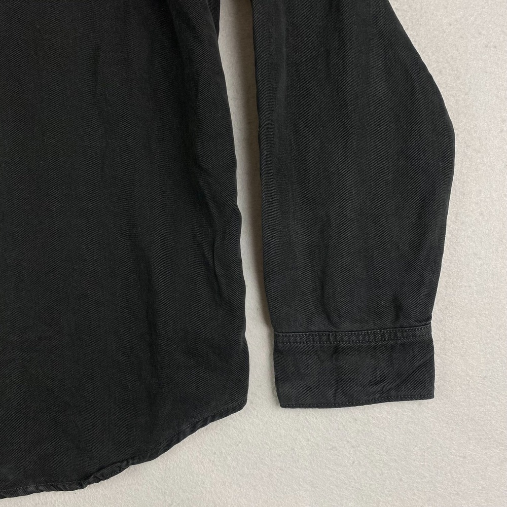 Everlane Mens L black Utility Overshirt Button Front Dual Pocket Long Sleeve - Picture 9 of 14